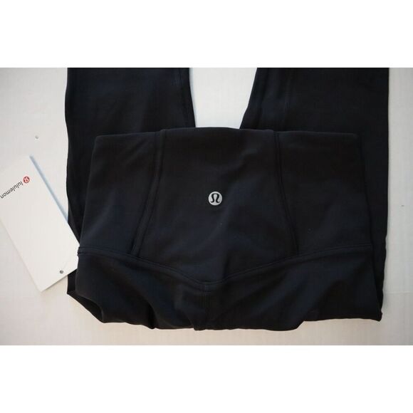 Lululemon W5DPLS Women's Sz 2 Black Nulu Mesh Panels High-Rise 25" Tights - Picture 7 of 13